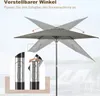 WOLTU Sonnenschirm, Strandschirm UV-beständig, 45° Produktbild-Vorschau 4