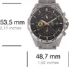 A close-up of a watch with dimensions indicated by lines and text. Produktbild-Vorschau
