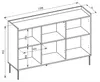 Selsey Tovi - Sideboard 3-türig, 140 cm, Weiß / Holzoptik Produktbild-Vorschau 5
