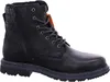 A black leather boot with laces and a side zipper, shown against a white background. Anteprima dell’immagine prodotto