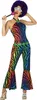 70er Jahre Disco-Kostüm mit Tiger-Print für Damen bunt Produktbild-Vorschau 1