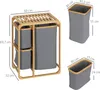 HOMCOM Wäschekorb Wäschebox mit Plattform und 3 abnehmbaren Produktbild-Vorschau 3
