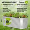 TTL GARDEN Hochbeet INSPIRE L 200x100x80cm Silber – Metall Produktbild-Vorschau 2