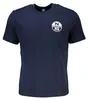 Herren Kurzarm T-Shirt Blau Rundhals mit Print und Produktbild-Vorschau 1