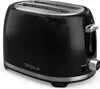 A black Tesla toaster shown from a three-quarter angle on a white background. Produktbild-Vorschau