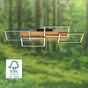 LED Deckenlampe Holz Deckenleuchte Wohnzimmer Dimmbar Produktbild-Vorschau 3