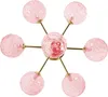 BELIANI Deckenleuchte Rosa u. Gold aus Glas Rund 7 Kugel Produktbild-Vorschau 6