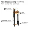 WENKO Braune Bambus Stand WC-Garnitur Braidi 26 x 75,5 x 20 Produktbild-Vorschau 3