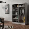 Kleiderschrank JOHN mit Spiegel – 160 cm breit, Produktbild-Vorschau 3