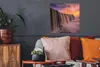 MuchoWow® Poster Wasserfall - Sonnenuntergang - Natur 50x50 Produktbild-Vorschau 2