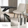 Lot de chaises de salle à manger Monroe aspect velours - Voir les images du produit 4
