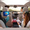 People using electronic devices in a car. Produktbild-Vorschau