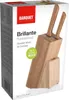 block für 5 Messer 22x17x9cm Holz. BRILLANTE Produktbild-Vorschau 3