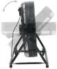 Side view of a black floor fan on a white background. Voir les images du produit