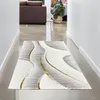 Kurzflorteppich Creme geschwungene Linien modern mit Produktbild-Vorschau 4