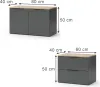 Wohnwand Vicco Wido Anthrazit 3 Teile, Model 49803 Produktbild-Vorschau 3
