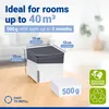 A product shot of a dehumidifier box and its refill on a table, with text overlays providing product information and promotional graphics. Anteprima dell’immagine prodotto