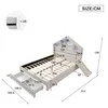 Flieks kinderbed 140x200 cm met glijbaan en leuning, bed Productafbeelding-voorbeeld 4
