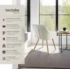 Chaise MARILYN rembourrée en velours côtelé - crème/or, par Voir les images du produit 2