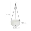 Relaxdays Blumenampel mit Wasserspeicher, 2er Set, HxD Produktbild-Vorschau 4