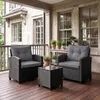 Set da giardino in rattan KOMFOTTEU, composto da 3 pezzi, Anteprima dell’immagine prodotto 9
