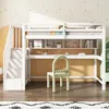 Łóżko piętrowe Flieks 90x200cm ze schodami, łóżko na Podgląd zdjęcia produktu 1