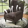 HOMCOM Fauteuil de salon, fauteuil capitonné avec pieds en Voir les images du produit 6