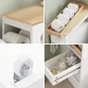 SoBuy meuble rangement WC meuble étroit Blanc Scandinave Voir les images du produit 5