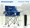COSTWAY Sedia da campeggio pieghevole XXL 227 kg di Anteprima dell’immagine prodotto 3