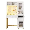Merax Schminktisch mit LED, 3 Schubladen, Glasvitrine, Produktbild-Vorschau 8