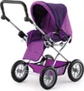 A purple and gray doll stroller on a white background. Produktbild-Vorschau