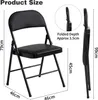 mcc direct Lot de 2 chaises pliantes en similicuir Chaises Voir les images du produit 6