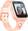 A pink smartwatch with a video call displayed on its screen. Náhľad obrázku produktu
