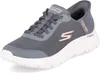 A single gray Skechers Go Walk Flex Hnds Up shoe is shown from a side angle against a white background. Anteprima dell’immagine prodotto