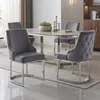 Flieks Esszimmerstühle 6er Set mit silber galvanisierte Produktbild-Vorschau 2