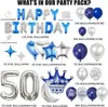 Dekoration zum 50. Geburtstag Set XXL-Ballons in Blau und Produktbild-Vorschau 2