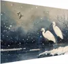 Posterpapier Poster - Herons over a Winter Pond - Produktbild-Vorschau 1