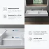 doporro Lavabo doppio Sospeso Lavabo da Appoggio Anteprima dell’immagine prodotto 5