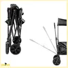 Poussette de plage avec capote, remorque, 100kg, noire, Voir les images du produit 2