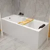 Badewanne Rechteck 150x70 + AcrylSchürze + Bambus Ablage, Produktbild-Vorschau 1