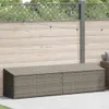 vidaXL Coffre de rangement de jardin Gris 220x50x58 cm Poly Voir les images du produit 1