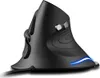 A black vertical mouse with a blue LED light strip on the front. Produktbild-Vorschau