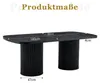 STILVORA Eettafel, ovaal, keukentafel met een kolomvoet met Productafbeelding-voorbeeld 7