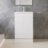 50cm Badmöbel-Set Standschrank Mineralguss waschtisch mit Produktbild-Vorschau 1