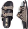 Sandales plates Rieker pour femmes, couleur noire, style Voir les images du produit 12