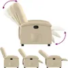 vidaXL Poltrona relax in tessuto crema Anteprima dell’immagine prodotto 6