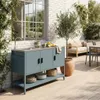 sweeek - Outdoor-Küche aus Stahl mit Spüle L120 cm - Produktbild-Vorschau 5