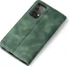 A green flip cover for a smartphone is shown at an angle against a white background. Produktbild-Vorschau