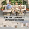 Outsunny Polyrattan Gartenmöbel Set 5-teilig Lounge Set mit Produktbild-Vorschau 4