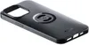 A black phone case with a circular mounting system on the back. Produktbild-Vorschau